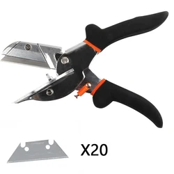 45-135 Degree Multi Angle Miter Shear With 20 Replacement Blades Hand Tools For PVC PE Soft Wood Plastic Duct Cutter