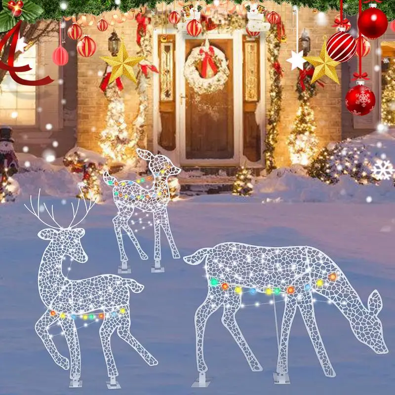 

Reindeer LED Light Christmas Garden Decoration Light Sika Deer Waterproof Decorative Lights Christmas Lawn Yard Decor Lamp