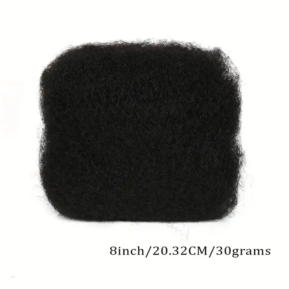 Afro Kinkys Bulk Human Hair for Dreadlock Extensions Loc Repair Braiding Twist Tight Afro Kinky Human Hair for Locs 1 Pack 30g