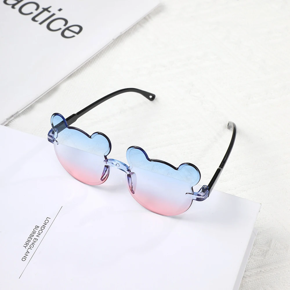 Kids Sunglasses Bear Shaped Cute Sun Glasses Children Trendy Cartoon Outdoor Anti-Glare Glasses For Boys Girls Eyewear