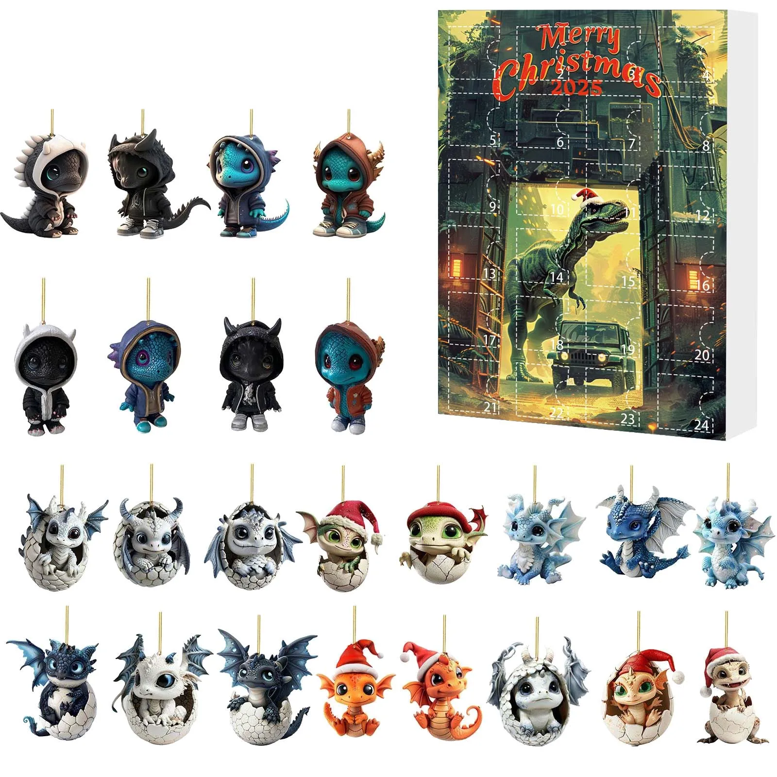 Minuterie d'intervalle pour l'entraînement, arbre de noël, pendentif en acrylique, calendrier de l'avent du Dragon, compte à rebours de noël, horloge de sable pour bureau