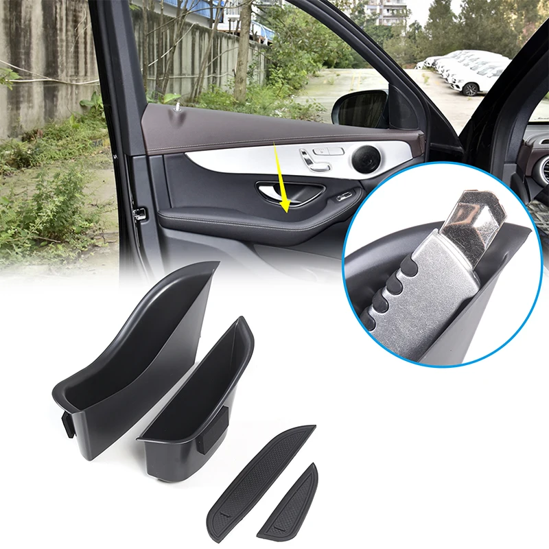 Vordertür-Aufbewahrungsbox Türgriff-Organizer Ablagefach für Mercedes Benz C GLC Klasse W205 C205 X253 C253 2015-2021