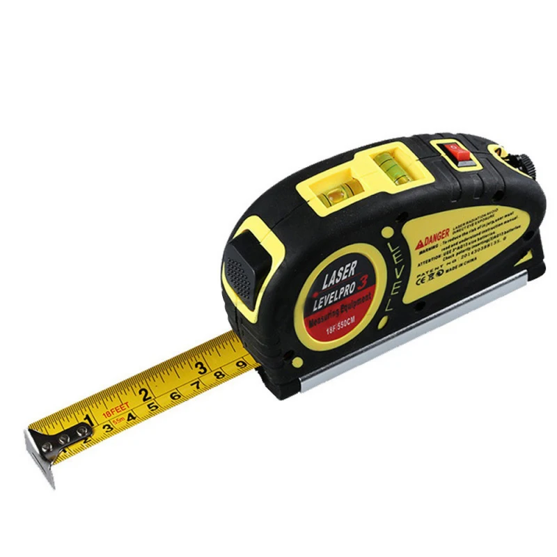 5.5M Laser Measuring Tape Ruler High precision Intelligent Electronic Ruler Crosshair Line Projector Portable Laser Measure