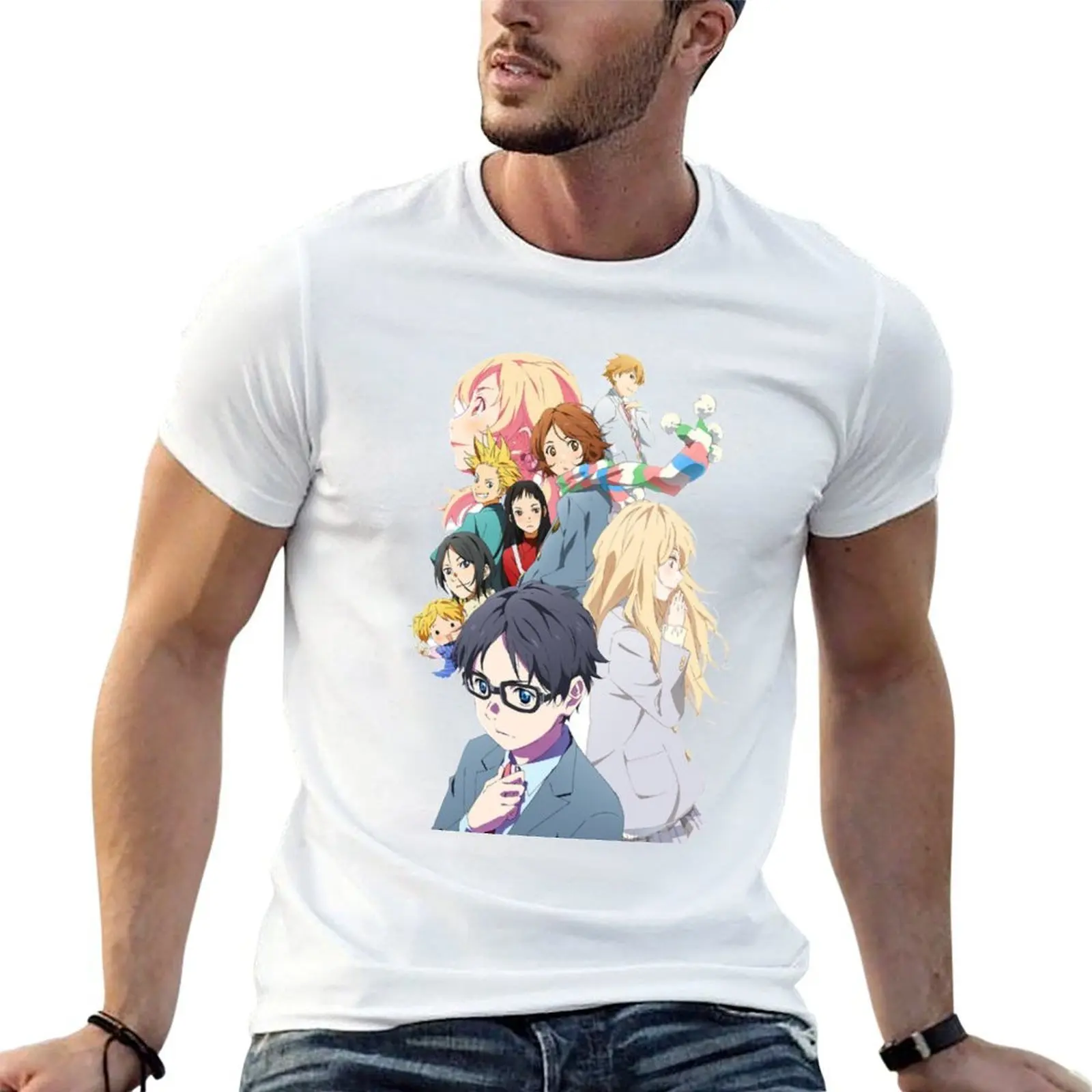 Your Lie in April T-Shirt cute tops blue lock t shirts for men