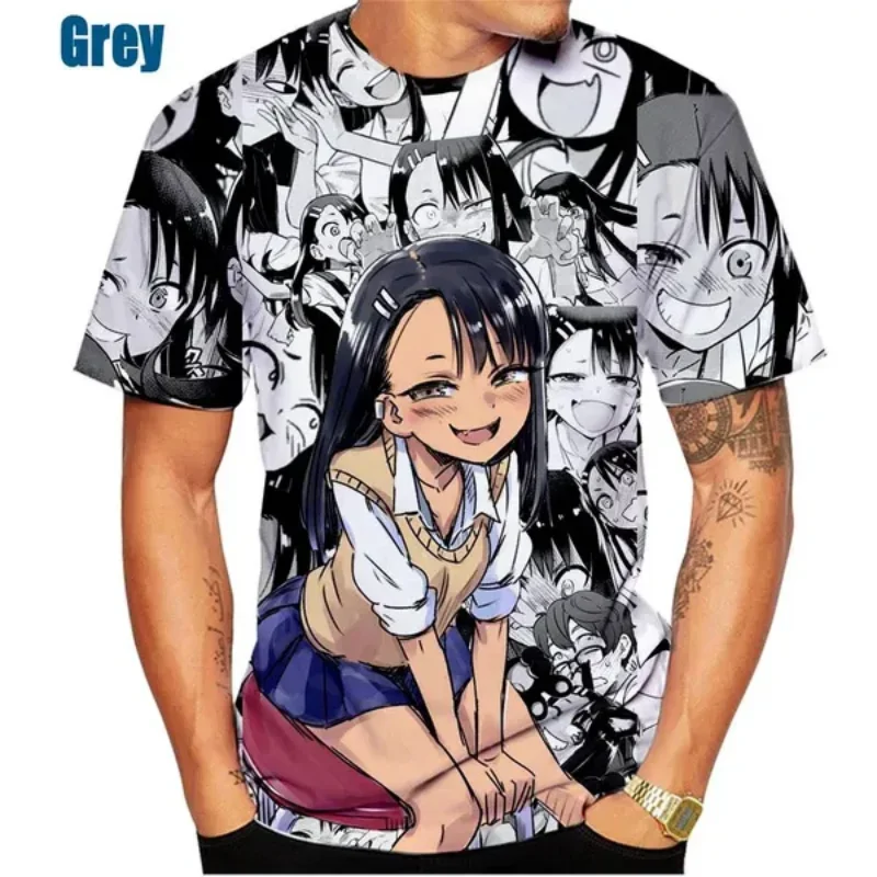 Fashion Men Clothing Nagatoro 3D Print T-shirt Japanese Anima Don’t Play with Me, Miss Nagatoro Graphic T Shirt Harajuku Tops