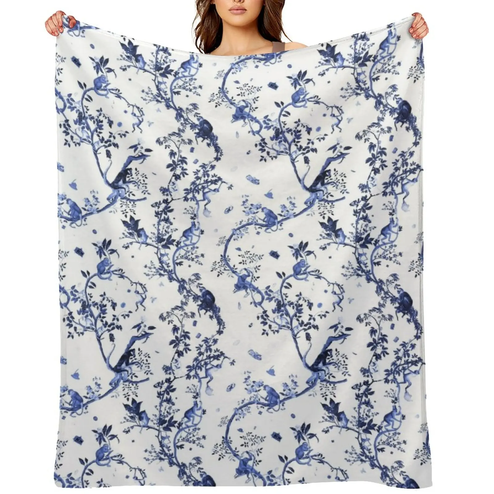 

Monkey World Jouy Throw Blanket Plaid Flannels For Baby halloween Blankets