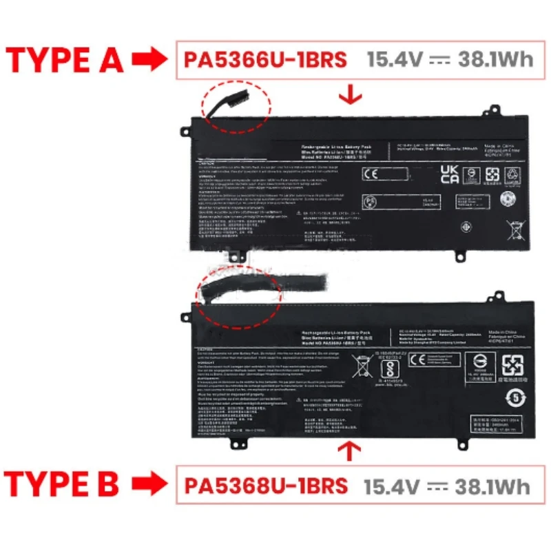 PA5366U-1BRS PA5368U-1BRS Laptop Battery For Toshiba Dynabook EX50L-K Satellite Pro L50-J L50-G 1EE 1CR 1C9 19G 14R 17J 11H 14R
