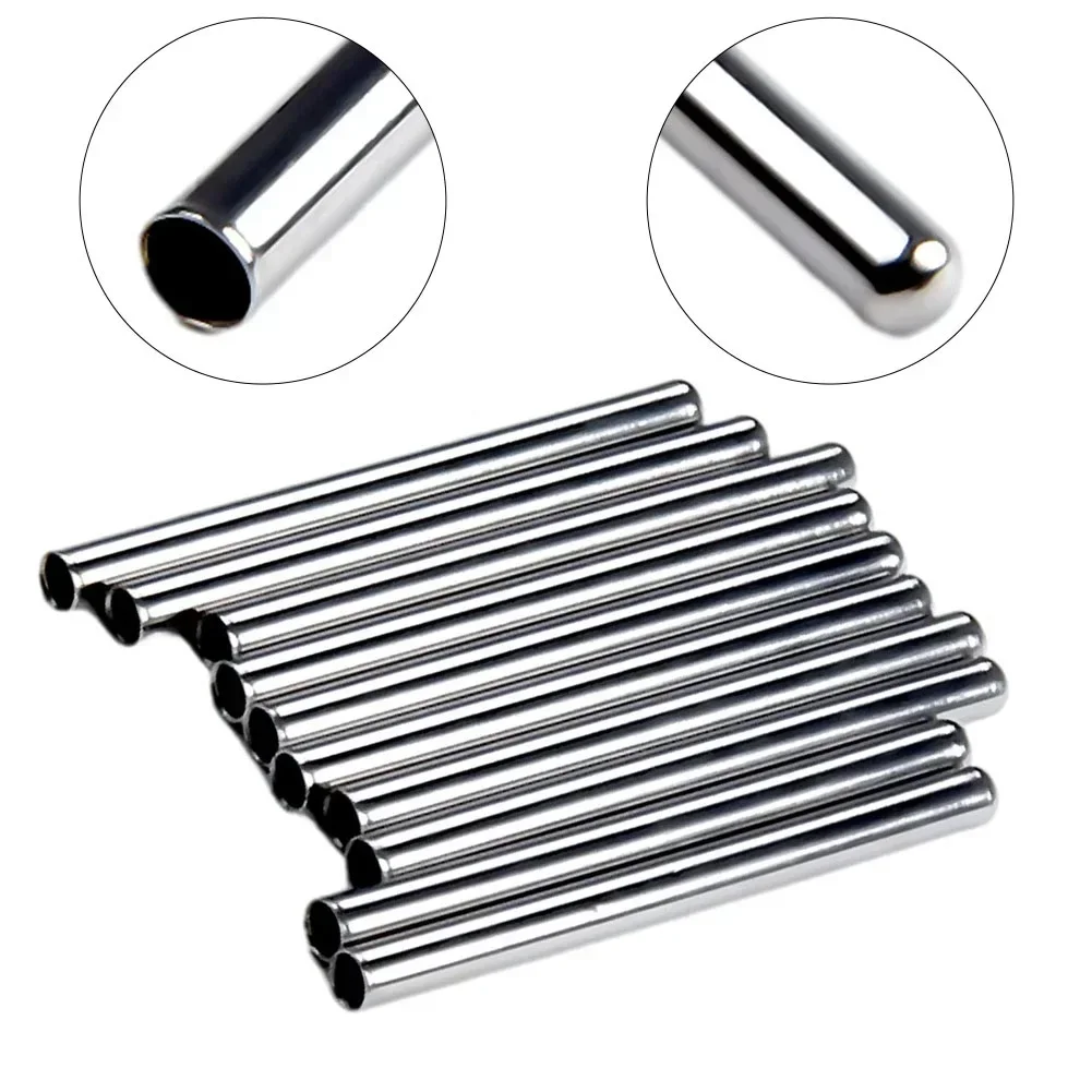 10pcs Stainless Steel Temperature Probe Shell Single Head Small Steel Tube For Temperature Sensor Protector Cover