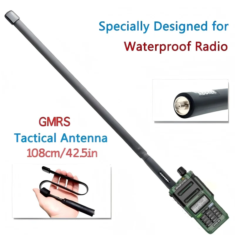 ABBREE Antena táctica GMRS impermeable SMA-hembra para Baofeng GM-9R - imagen 5