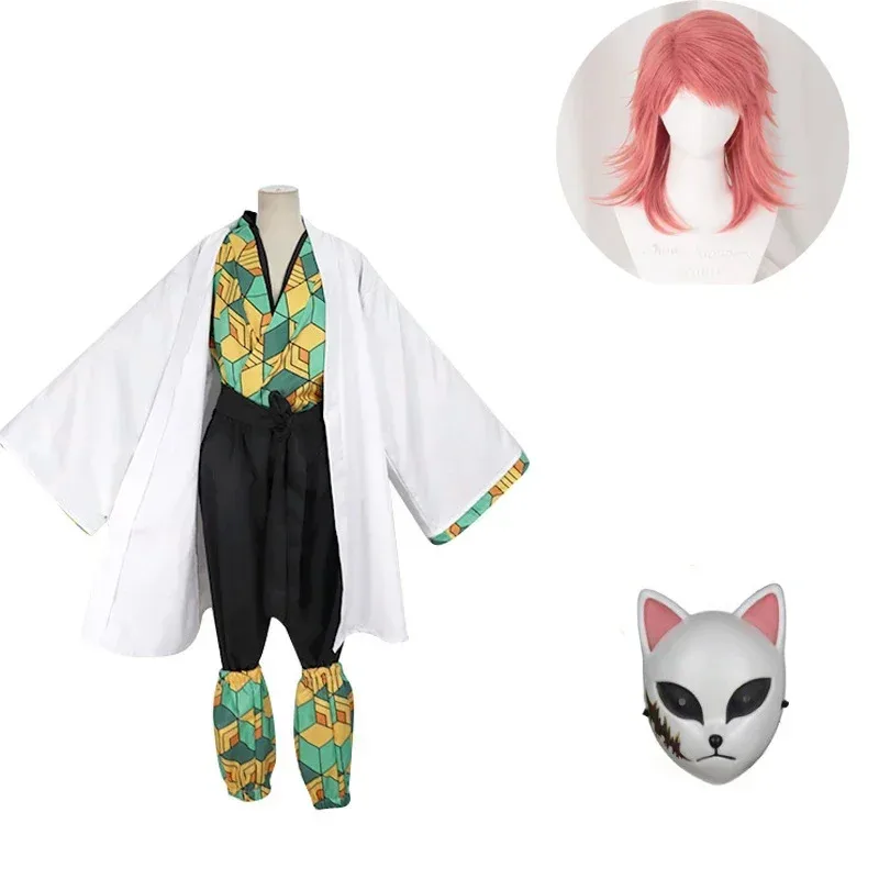 شيطان القاتل سابيتو أنيمي تأثيري حلي كيميتسو نو يابا سابيتو للرجال النساء الباروكات هالوين حفلة لعب الأدوار الدعائم