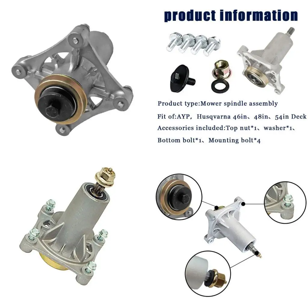 

Aluminum Spindle Assembly Easy Installation Accessories for 187292 532187292 D2RD