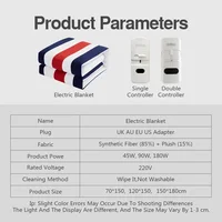 220V Electric Heating Blanket 70x150cm/120x150cm/150x180cm Thicker Heater Heated Blanket Winter Warm Thermostat Heated Pads 6