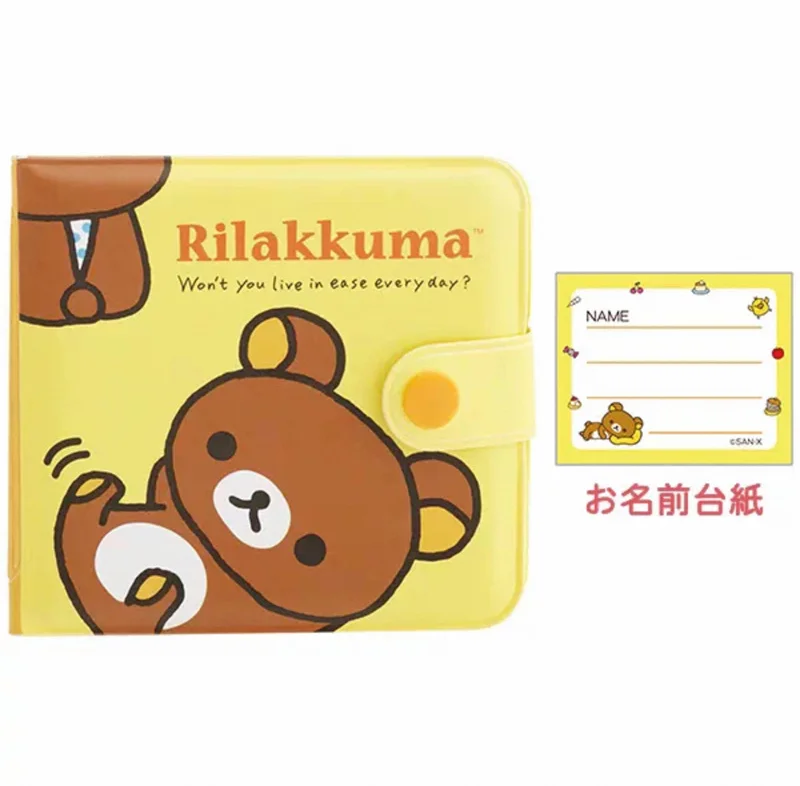 かわいいリラックマ財布 レディース ガールズ カワイイ PVC コインケース 漫画風クマ クレジットカードホルダー IDカード財布 小銭入れ