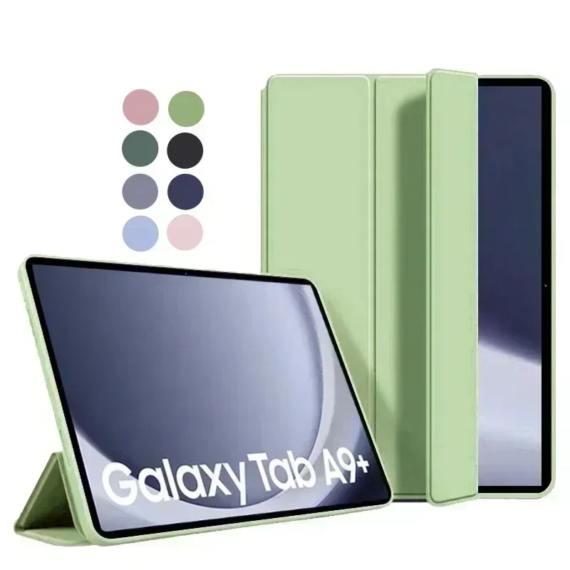 สําหรับSamsung Galaxy Tab A9 Plusกรณี 11 นิ้วพลิกแม่เหล็กนุ่มTPUกลับสําหรับGalaxy Tab А9 + 2023 SM-X210 X216 กรณีแท็บเล็ต