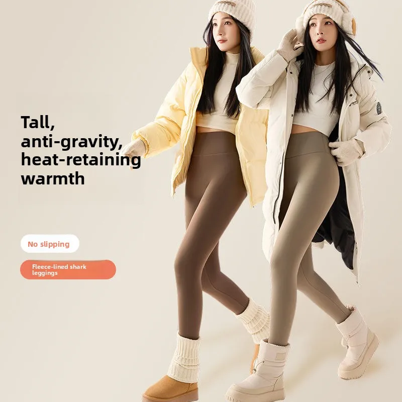 

Thiened Fce High Waist Extended Length Yoga Pants Women's Outerwear Spring Summer Autumn Winter Warm Base Layer arkski...