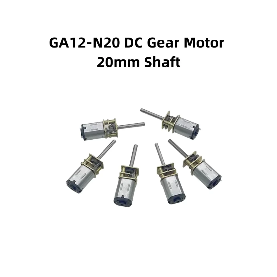 20mm Long Shaft/Axis 3V6V12V GA12-N20 DC Gear Motor Full-Metal Gear CW/CCW DIY Model Electronic Machine/Toy