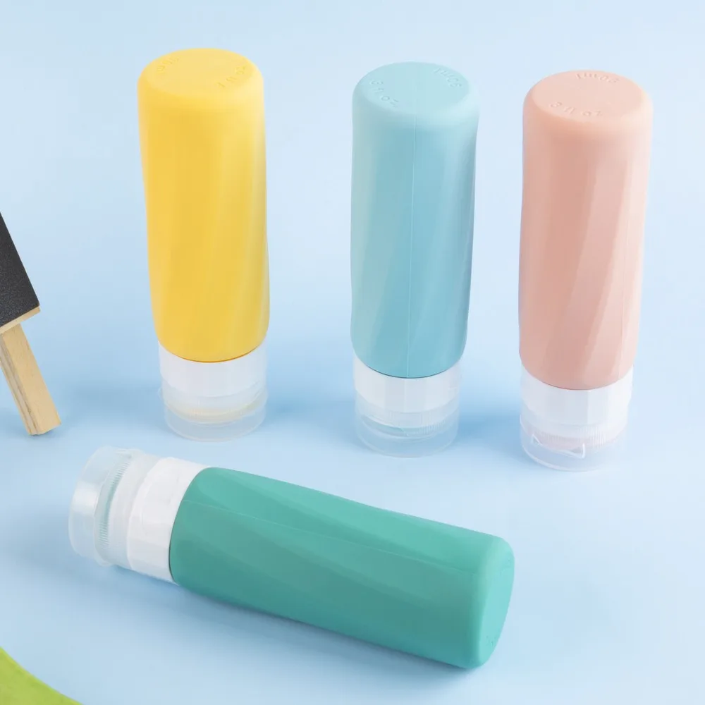 2 Stuks Lekvrije Siliconen Reisflessen Herbruikbare Draagbare Cosmetische Container Zachte Handige Squeeze Lotion Fles