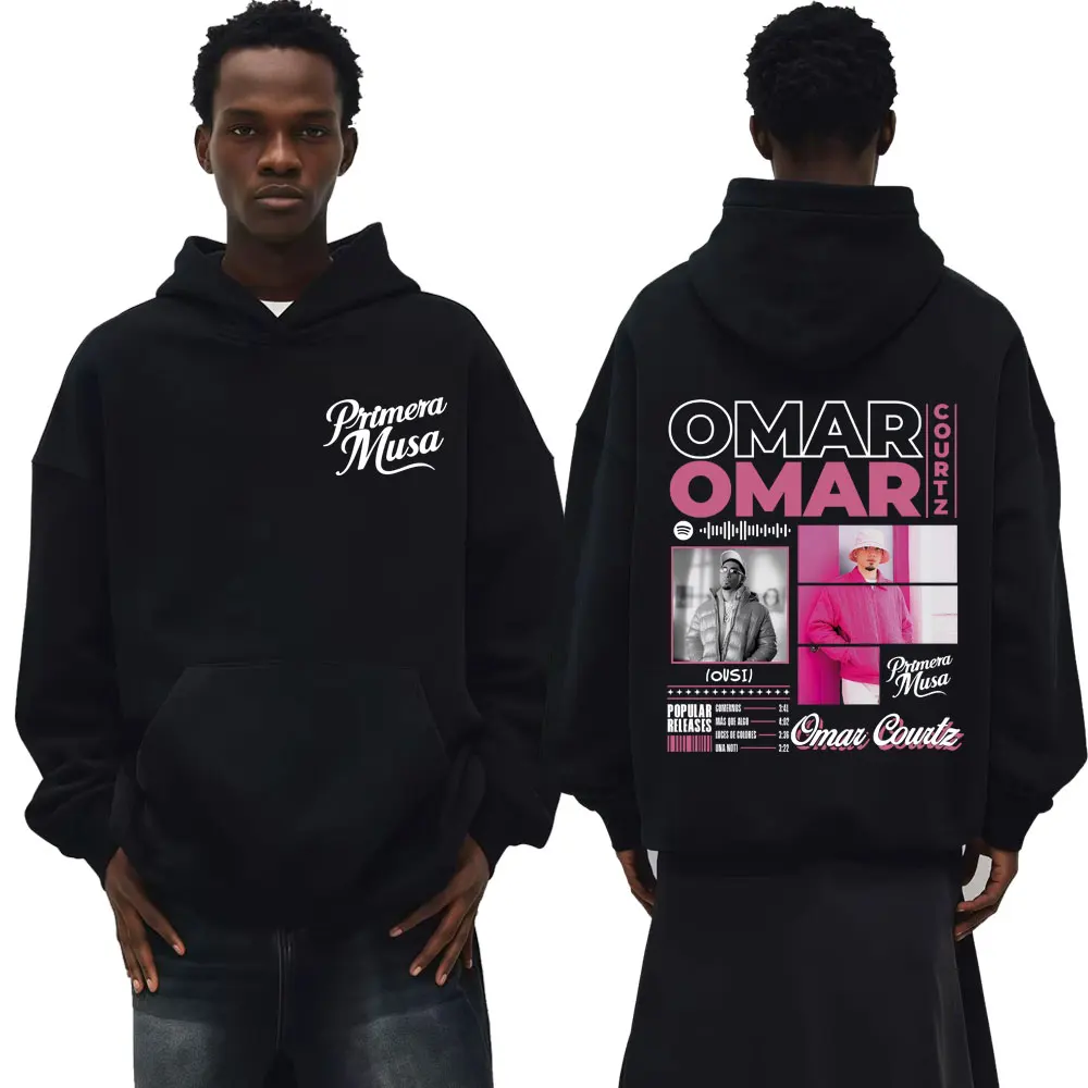 مغني الراب عمر كورتز بريميرا موسى ألبوم 2025 طباعة هوديي الرجال النساء فضفاض هوديس غير رسمية شارع العليا الهيب هوب موسيقى البوب بلوزات