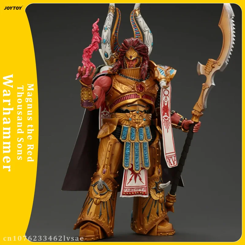 JOYTOY Warhammer 40K Thousand Sons Magnus the Red Primarch of the XVth Legion 1/18 Action Figure 22cm Anime Figure Doll Toy Gift