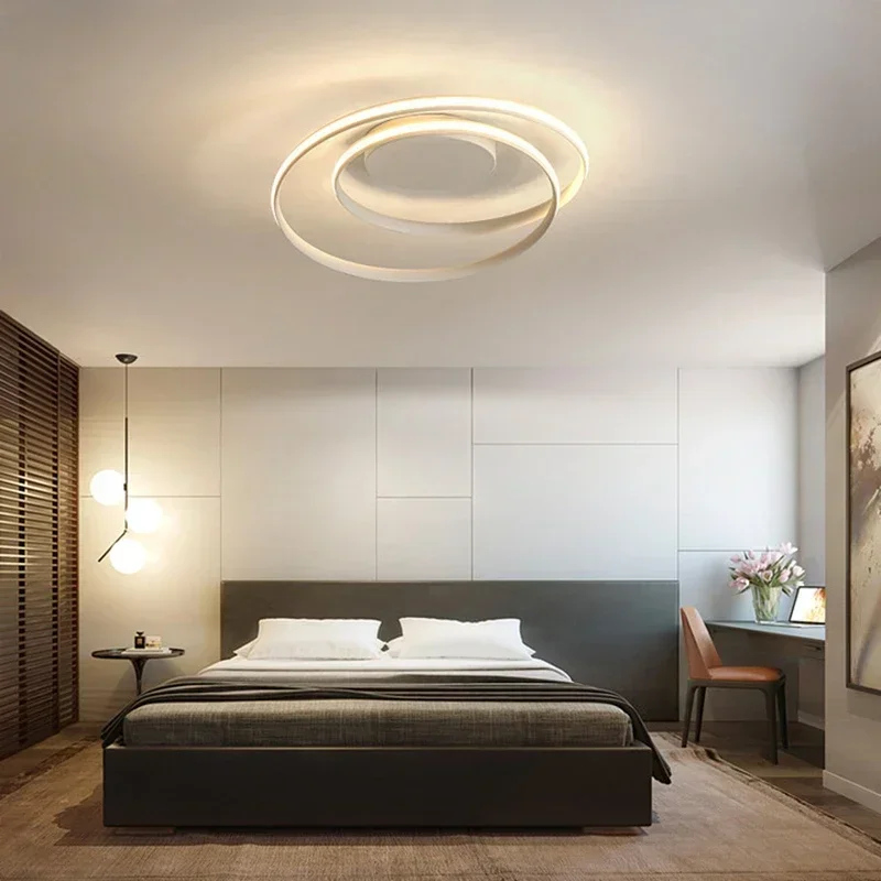 Modern Chandeliers LED Lamp For Living Room Bedroom Study  White black color surface mounted lights  Deco AC85-265V