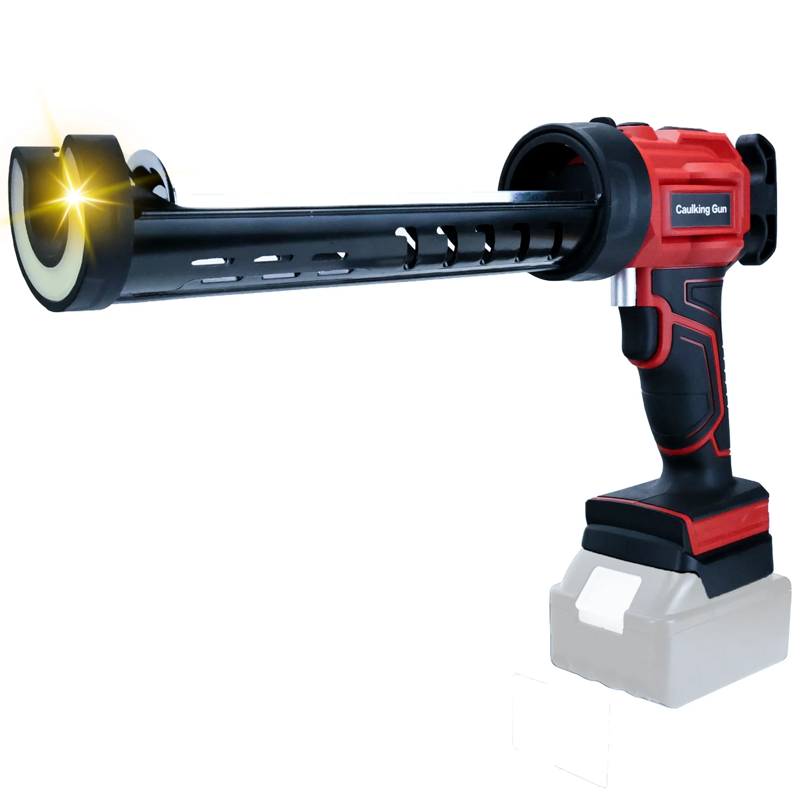 Elektrische Kartuschenpistole, 10 Unzen/300 ml, 4 Geschwindigkeiten, Kartuschenklebepistole, Silikonpistole mit LED-Licht für 18-V-Akku von Makita (keine Batterie)