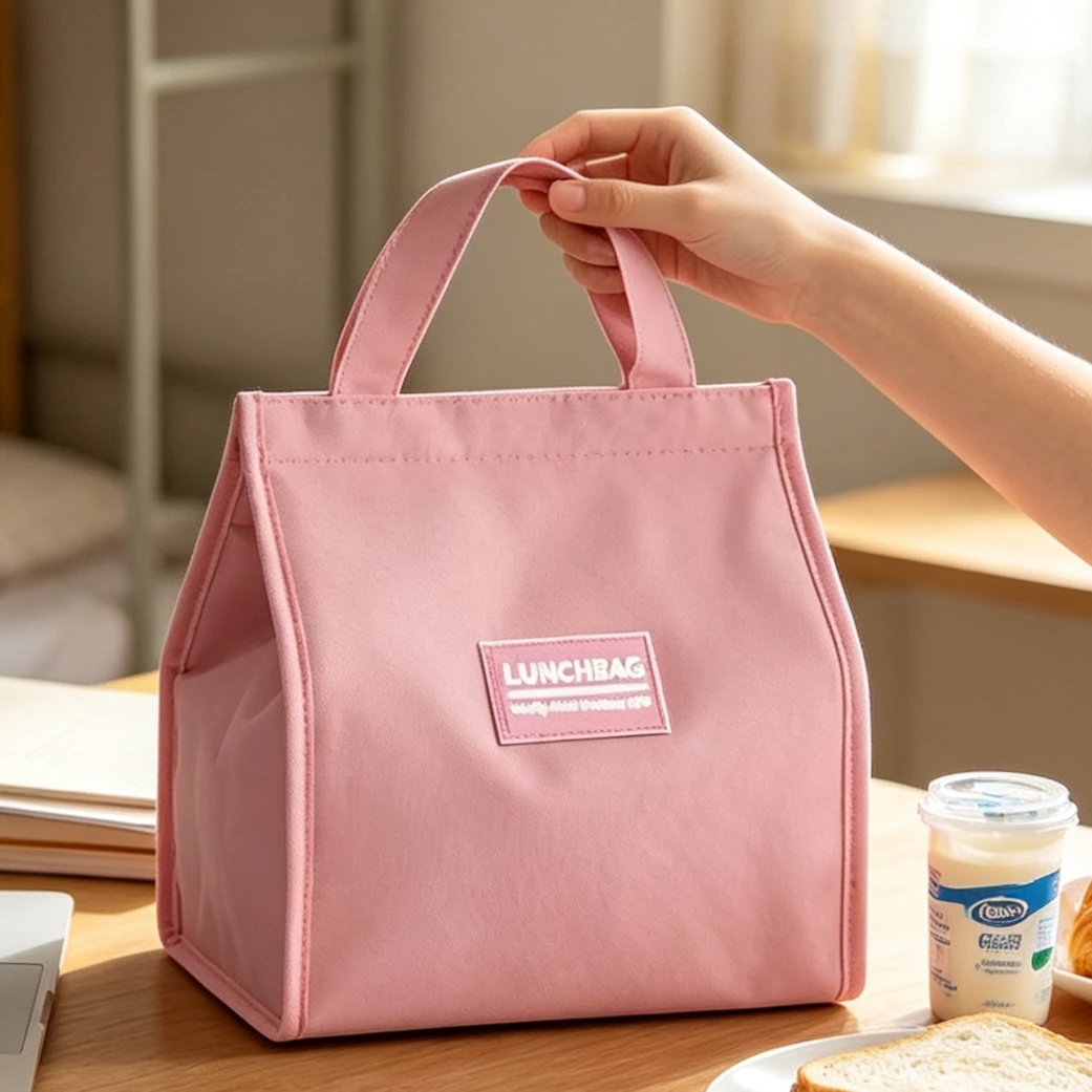 Insulated Refrigerated Lunch Tote Portable Bento Handbag Food Fresh Storage Bag Student School Daily Meal Carrier