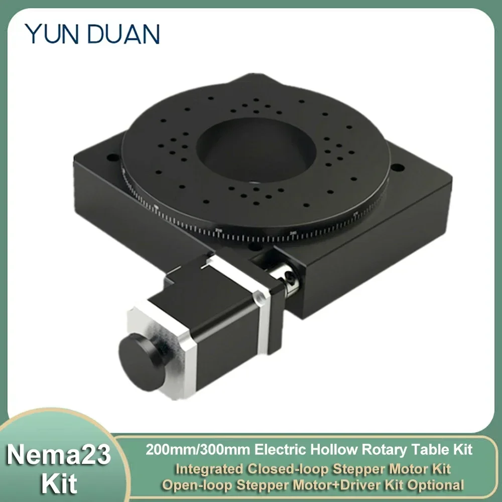 

Heavy Duty Motorized Rotary Table Reducer Electric Positioner Workbench Indexing Plate Angle Table Replace DD Motor Cam Splitter