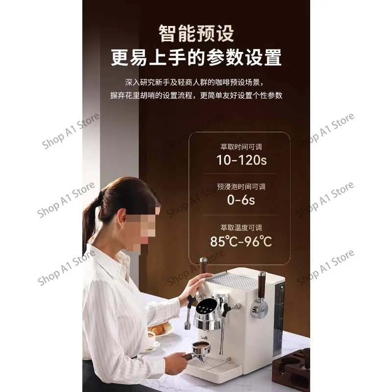 semi-automatic espresso machine high pressure pump hot water steam milk foam pressure coffee machine 220V