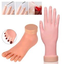 Hand Foot Model Fake Hand Nail Practice And False Foot Toenail Training Mannequin Human Body Supplies Nail Manicure Tools