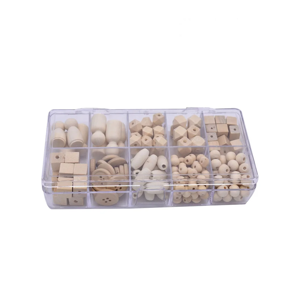 

200 pcs Wooden Beads for Jewelry Making Round Fashion Spacer DIY Craft Accessories Smooth Hole Beads HomeDecoration Ideas