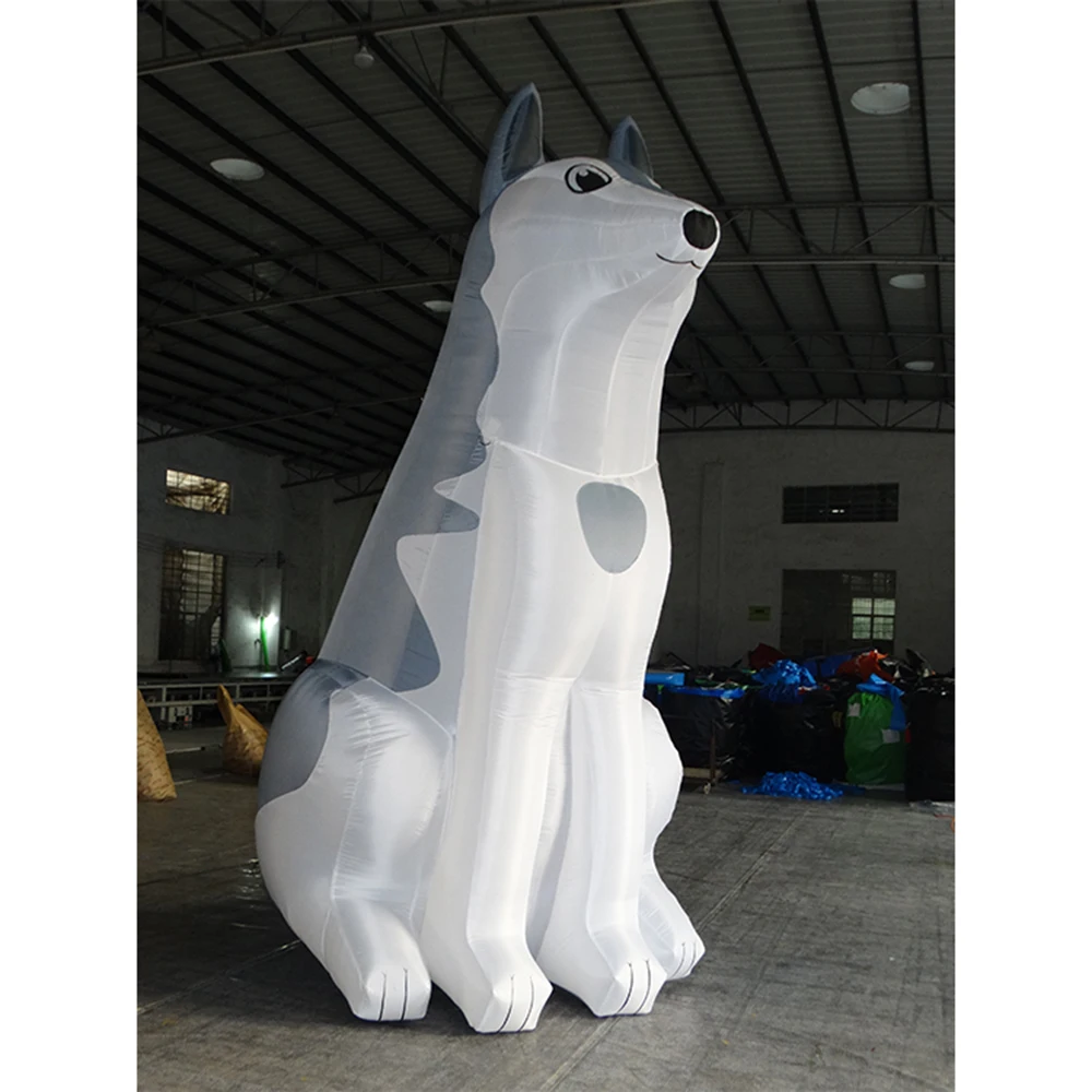 Inflatable Husky Dog Professional Supplier Christmas Balloon Dog Christmas Inflatable Decorations for advertising with blower