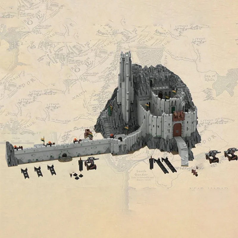 

Конструктор Moc UCS Scale Helms Deep Fortress Of War: всемирно известный средневековый замок, архитектурный набор для мальчиков.