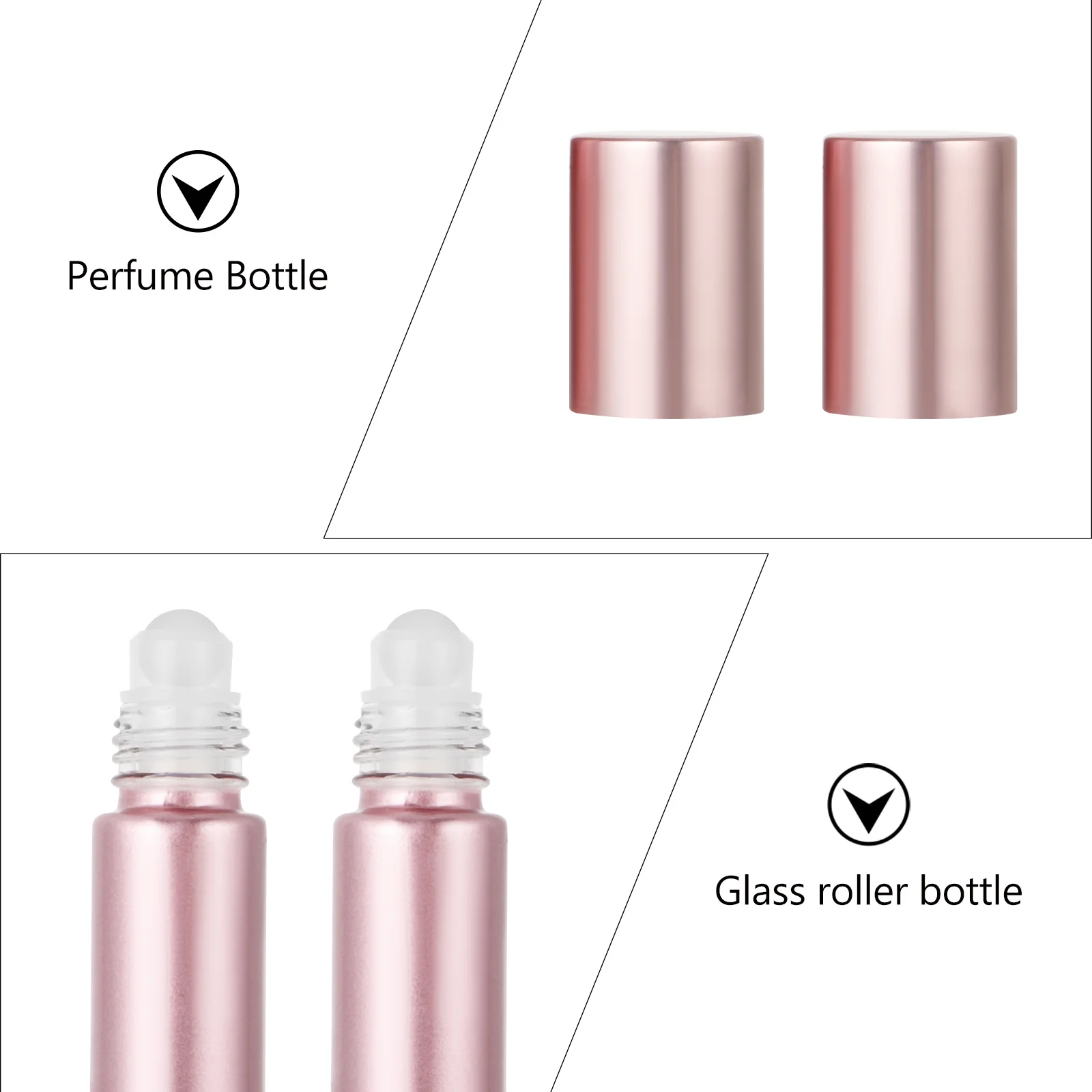 

6Pcs 10Ml Perfume Bottle Small Roller Bottle for Essential Oils Aromatherapy Glass Container Refillable Dispenser