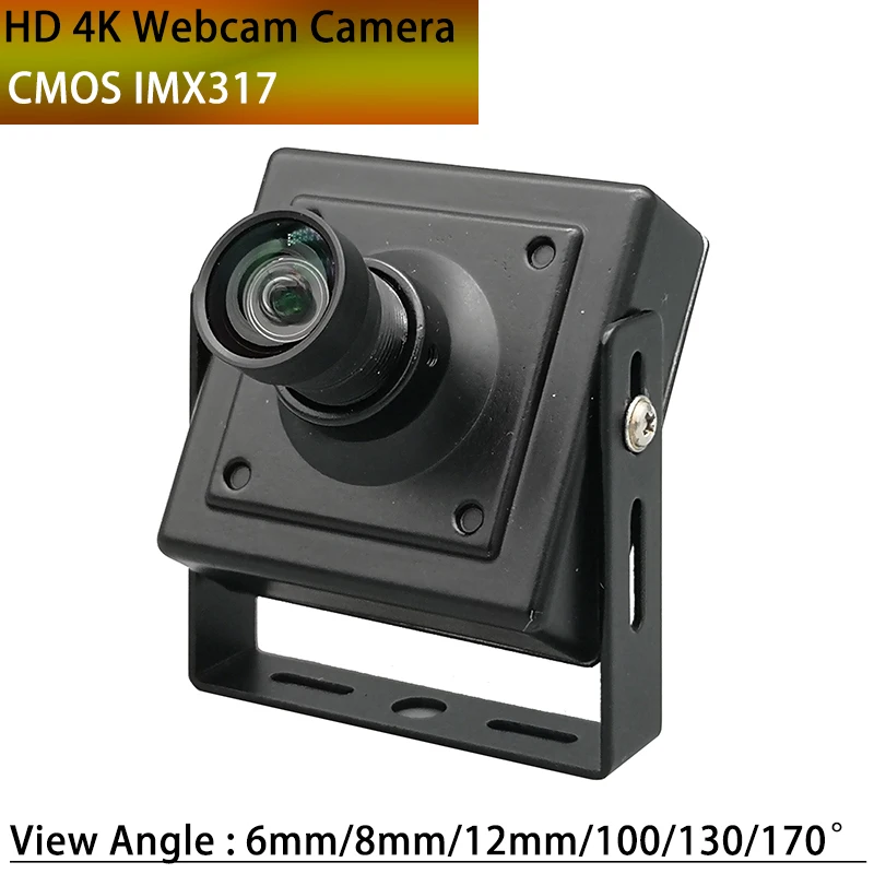 

8MP Cmos IMX317 Sensor Fixed Focus View Angle 100/130/170 Degree UVC Plug Play PC USB Camera HD 4K For Windows Linux Mac Android