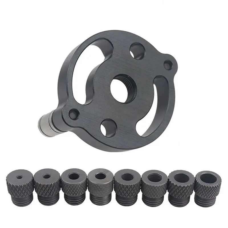 

ABRE-Vertical Doweling Jig Woodworking Hole Puncher Self-Centering Drill Guide Locator Black For DIY Furniture Connection Tools