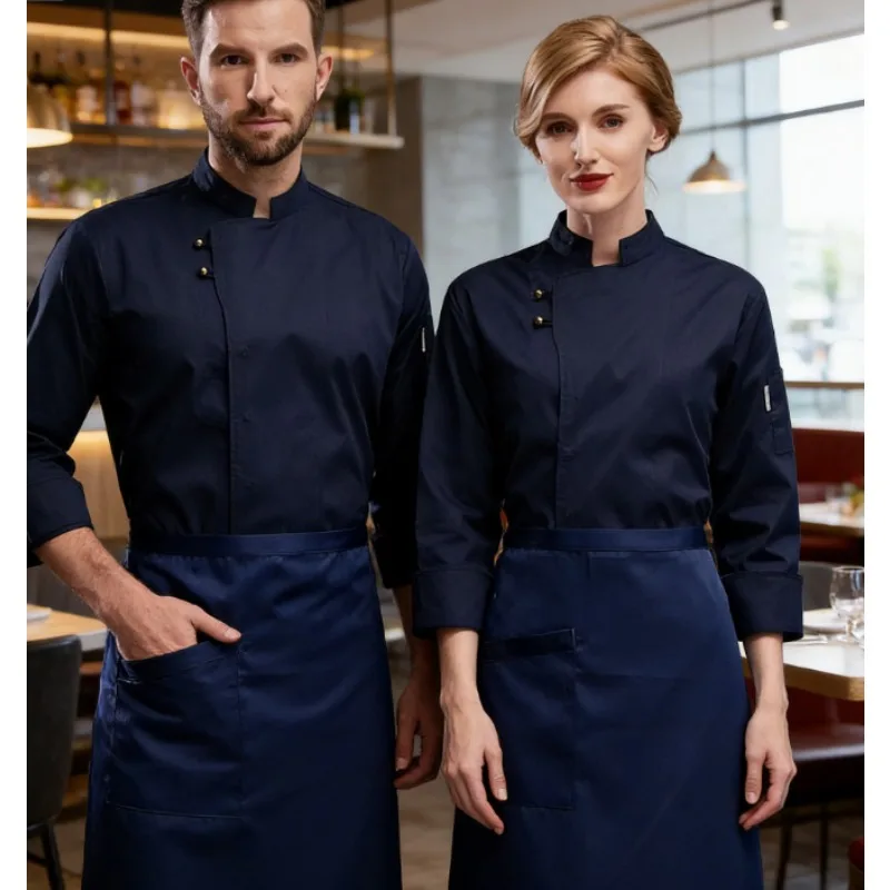 

Коммерческая униформа для мужчин: рабочая одежда для отелей, ресторанов, кухонь, пекарен (с длинным и коротким рукавом)