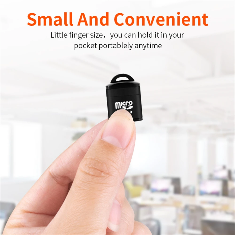 NNBILI-Lector de tarjetas Micro SD/TF USB 2,0, Mini lector de tarjetas de memoria para teléfono, adecuado para computadora portátil de escritorio,