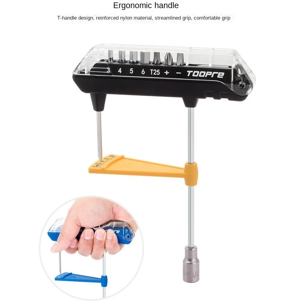 TOOPRE Bike Torque Wrench Set Portable High Accuracy Pointer Type Torque Wrench Hexagonal Head with Pointer Socket