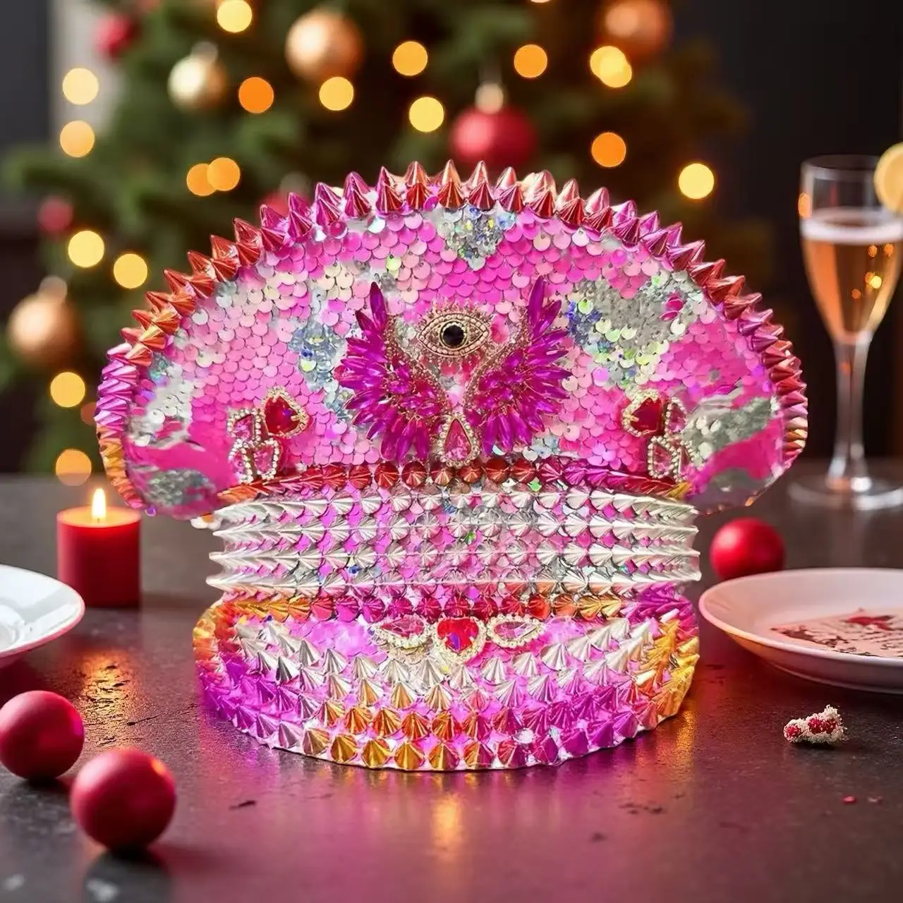 

Steampunk Captain Hat Rhinestone for Mardi Gras, Carnival, Rave Festivals Accessories ＆ Party Cap for Women & Men