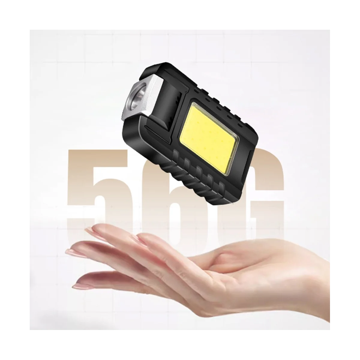 Multi-Purpose Type-C Rechargeable Head Light LED Running Light Outdoor Backpack Clip Walking Lamp