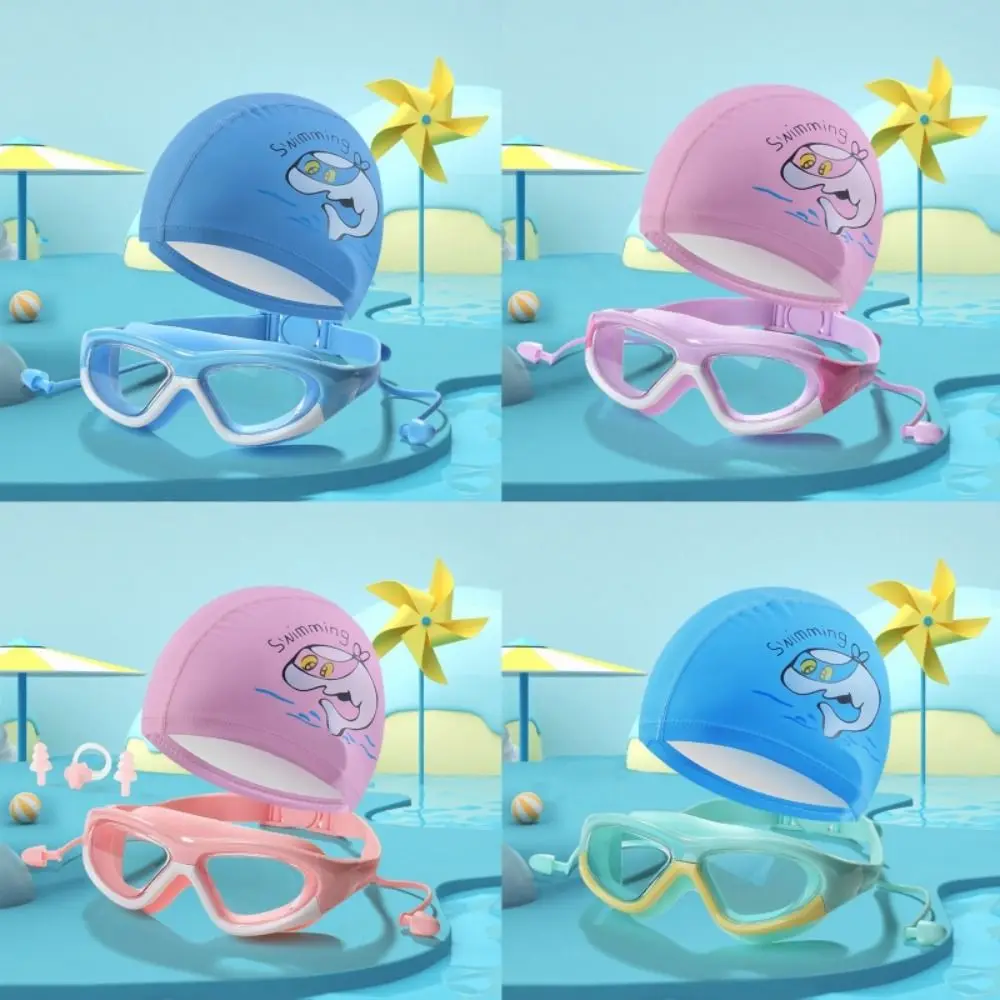 

Waterproof Children's Swimming Cap Clear Vision Comfortable Kids Swimming Glasses Anti-fog Cartoon Boys Swimming Caps