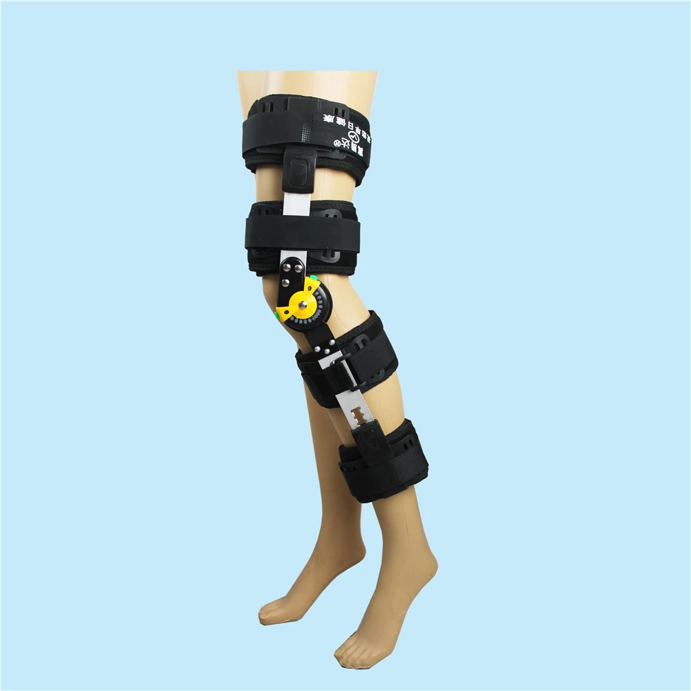 Lightweight Adjustable Hinged Walking Knee Brace with Lateral Supports