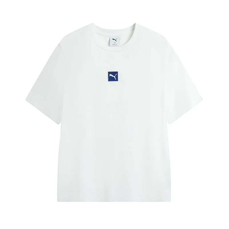 

Puma White Men's and Women's Sports Casual Round Neck Short-Sleeved T-Shirt 69248802