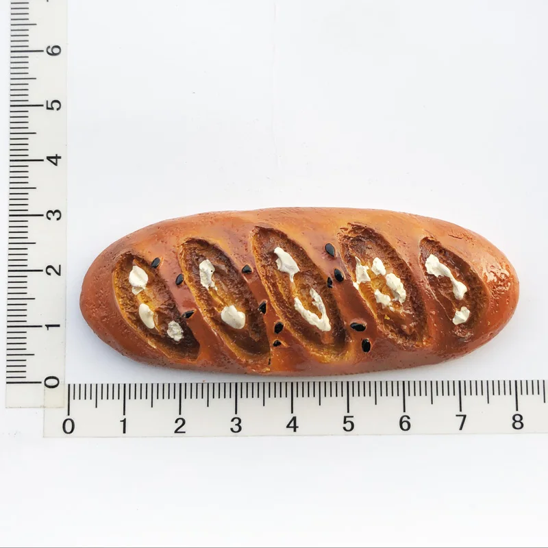 French baguette shaped Fridge Magnet cultural landscape message stickers, resin tourism souvenirs, handicrafts, decorations