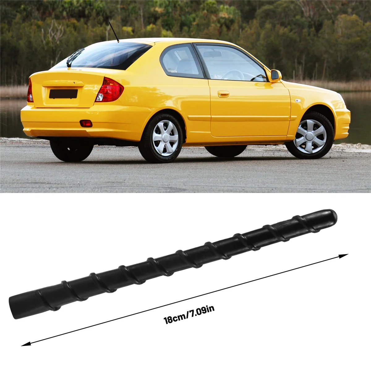 Poste de antena de techo AM / FM para Hyundai Accent para Elantra Tucson Santa Fe Kia Forte Rio Soul Sorento Sportage 2000-2017 Nuevo—L49A