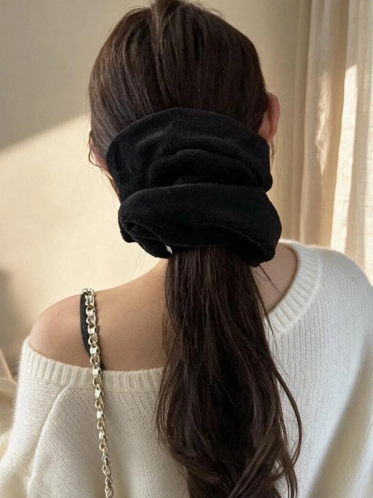 Women's super absorbent quick-dry hair towel, new style, enlarged and thickened, non-damaging to hair, simple and elegant bun hair band