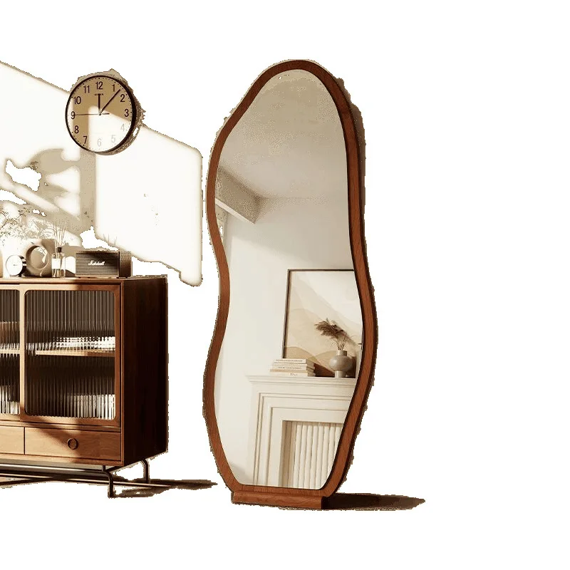 Medieval style large mirror full-body mirror home dressing  wall-mounted special-shaped dressing  floor-to-ceiling