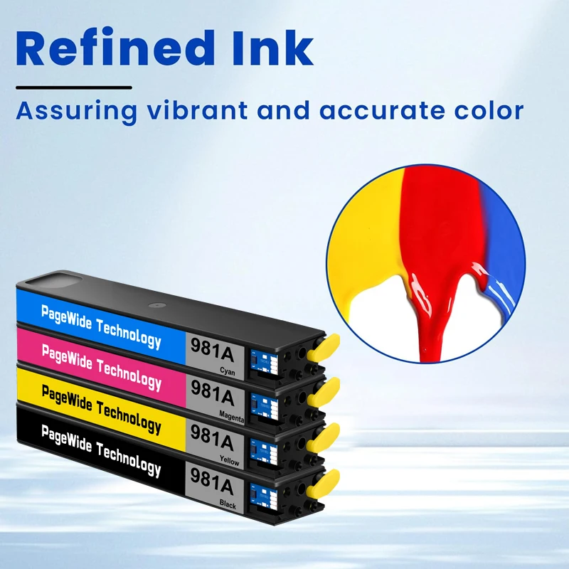 خرطوشة حبر 981A 981Y 981XL لطابعة hp 981 981XL لطابعة hp PageWide Enterprise Color 556 556dn 556xh MFP 586 586z 586dn 586f #3