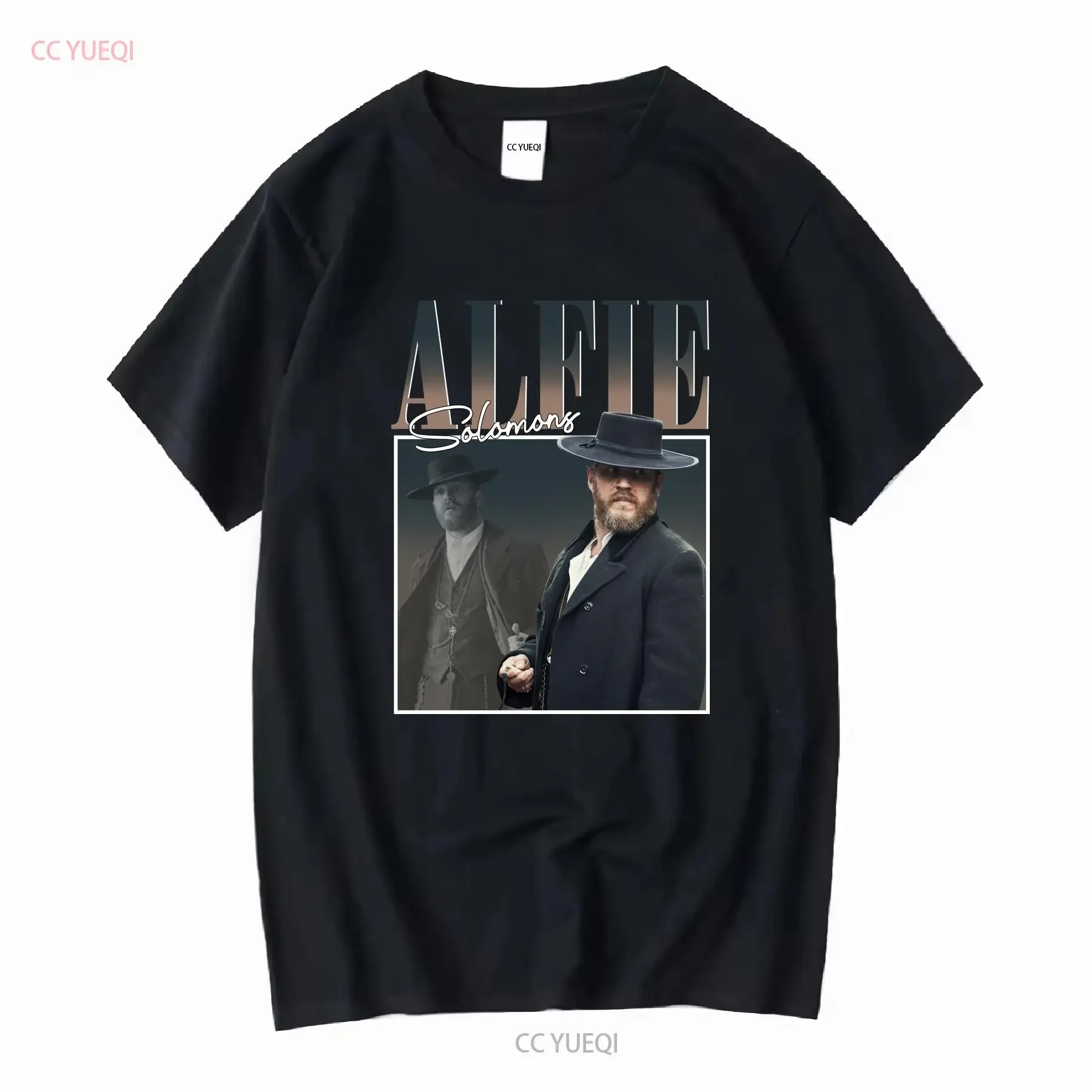 Alfie Solomons camisa vintage diseño retro t 80s 90s rock style tee 811 vintage lavado moda streetwear Casual ligeramente