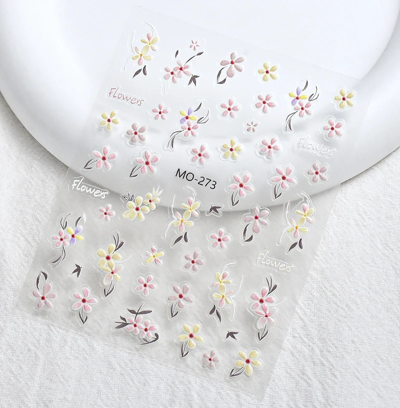 5d تنقش الربيع هلام بتلات الأزهار الجليدية الزهور الصغيرة مسمار ملصقات فنية ملصقات ل رسومات أظافر عمليات تجميل الأظافر نصائح زينة